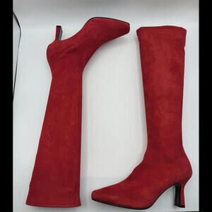 Browns Couture Envie Suede Leather Knee High Heel Boots Size 7 US